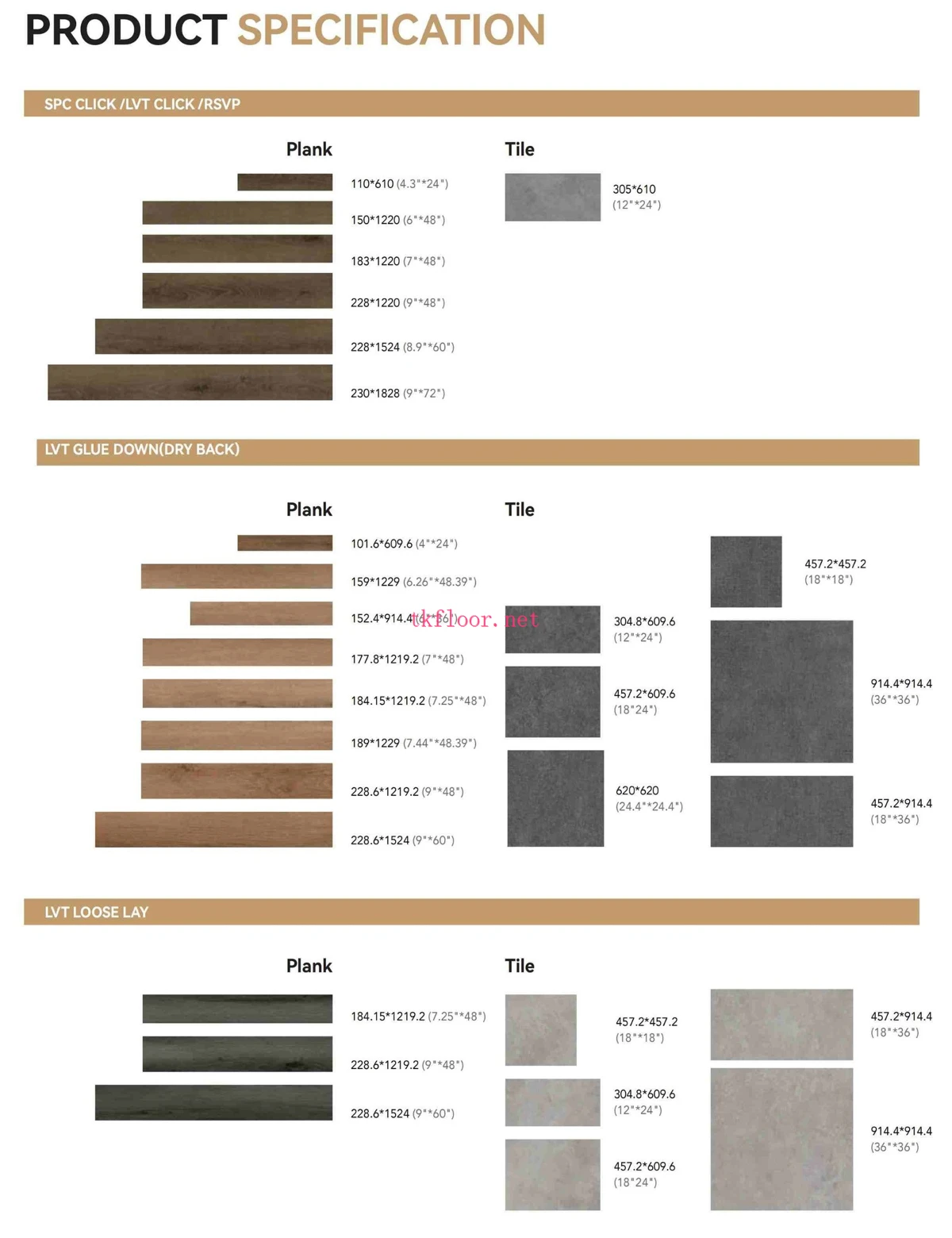 Sizes Sizes